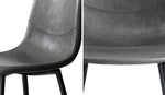 Dining Chairs Accent Chair PU Leather Brown/Grey