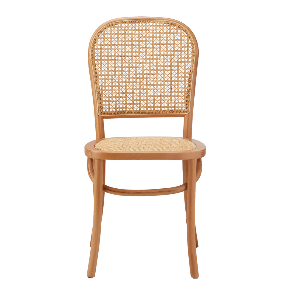 Dining Chairs Wooden Chairs Rattan Seat Beige