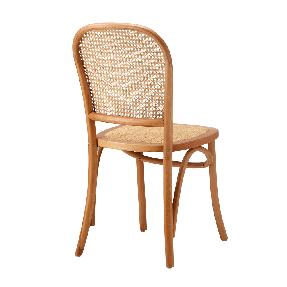 Dining Chairs Wooden Chairs Rattan Seat Beige