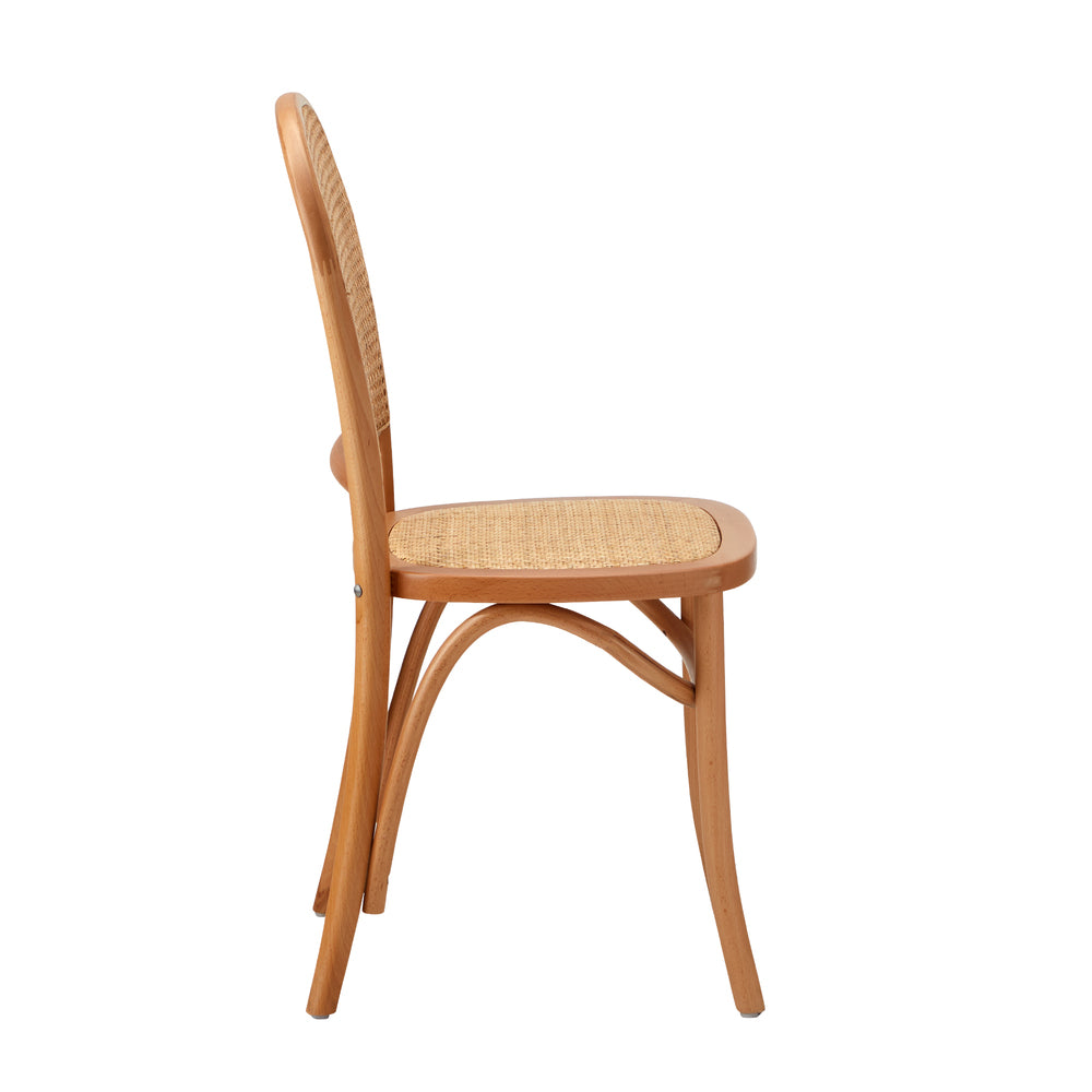 Dining Chairs Wooden Chairs Rattan Seat Beige