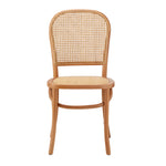 4/6PCS Dining Chairs Wooden Chairs Rattan Natural