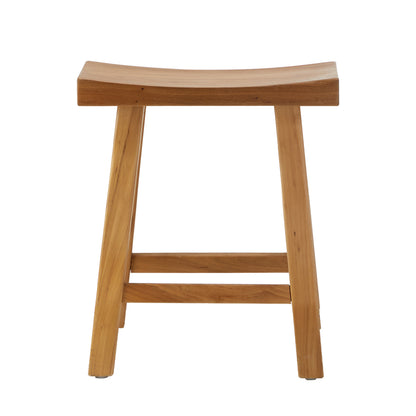 Elm Wood Stool Solid Timber Dining Seat | HomeAndLiving