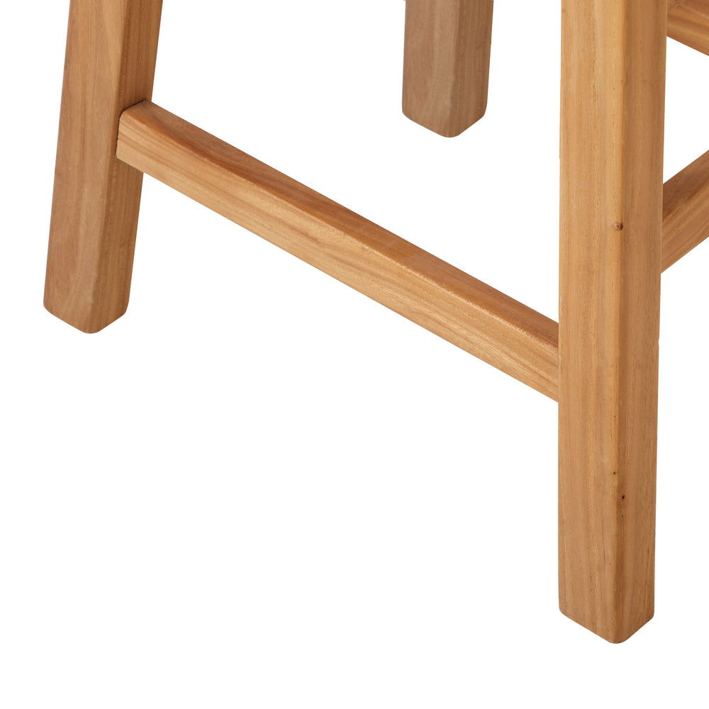 Elm Wood Stool Solid Timber Dining Seat | HomeAndLiving