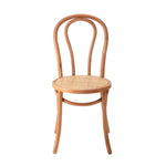2PCS Dining Chair Solid Wooden Ratan Seat Beige