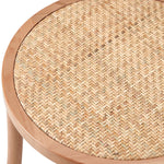 2PCS Dining Chair Solid Wooden Ratan Seat Beige