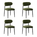 4x,6x,8x Dining Chairs Kitchen Chair Cafe Chair Boucle Black&Green
