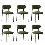 4x,6x,8x Dining Chairs Kitchen Chair Cafe Chair Boucle Black&Green