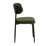 4x,6x,8x Dining Chairs Kitchen Chair Cafe Chair Boucle Black&Green