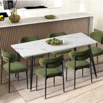 4x,6x,8x Dining Chairs Kitchen Chair Cafe Chair Boucle Black&Green