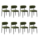 4x,6x,8x Dining Chairs Kitchen Chair Cafe Chair Boucle Black&Green