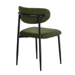 4x,6x,8x Dining Chairs Kitchen Chair Cafe Chair Boucle Black&Green