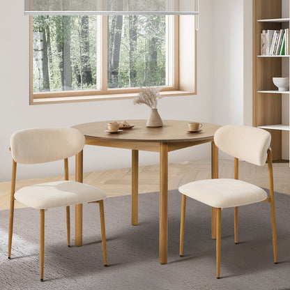 Beige Dining Chairs Boucle 79x50x42cm
