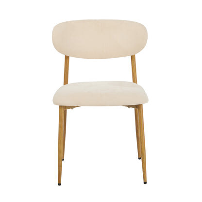Beige Dining Chairs Boucle 79x50x42cm