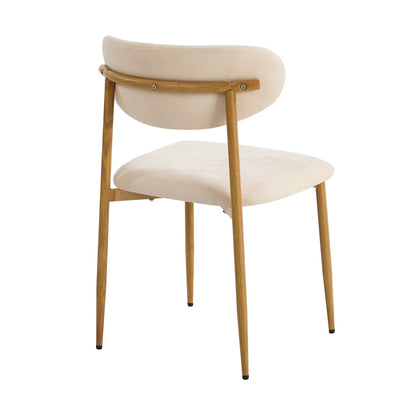 Beige Dining Chairs Boucle 79x50x42cm