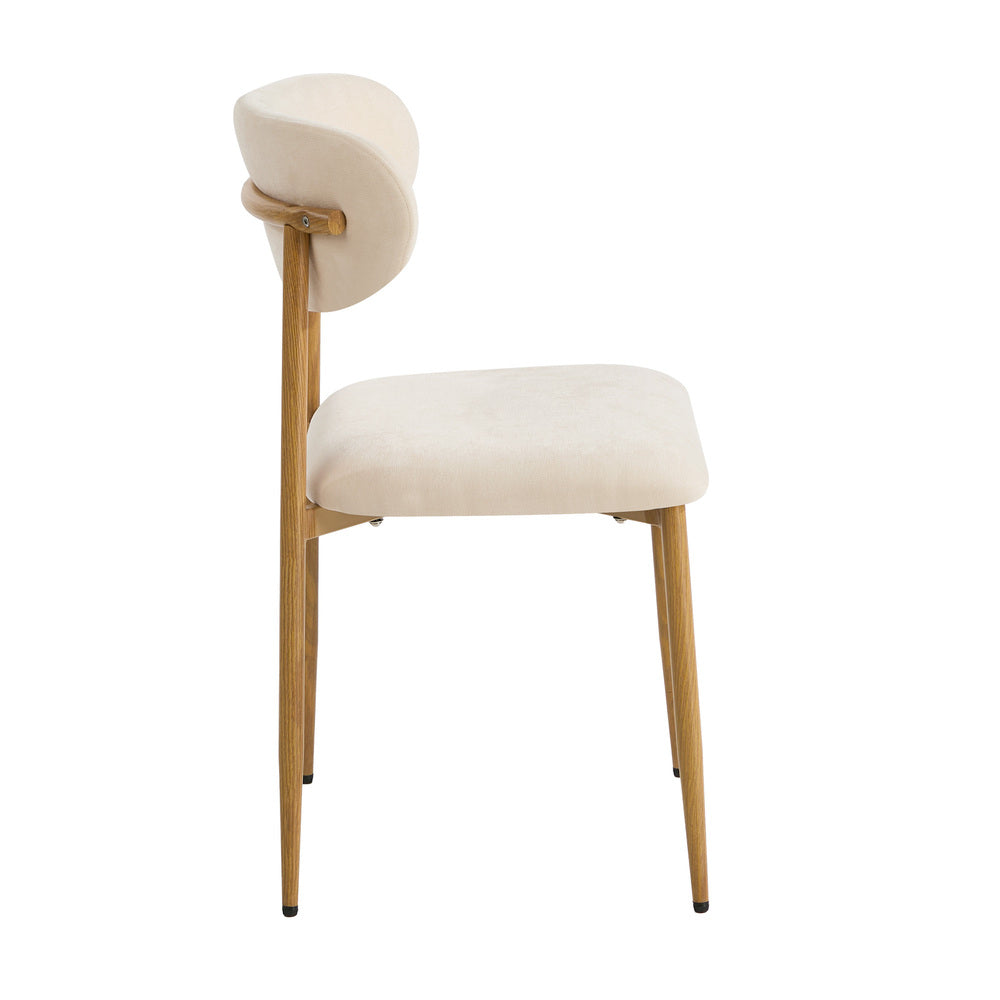 Beige Dining Chairs Boucle 79x50x42cm