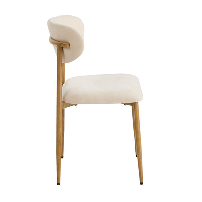 Beige Dining Chairs Boucle 79x50x42cm