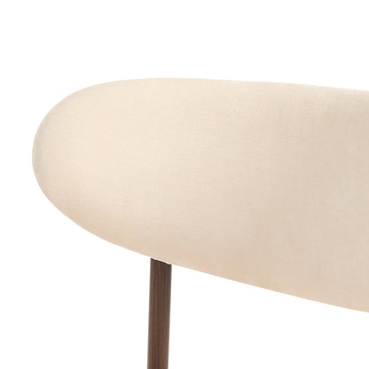 Dining Chairs Boucle Walnut 79x50x42cm