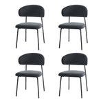 Grey Dining Chair Set of 4,6,8 with Linen Fabric and Contoured Foam Seat
