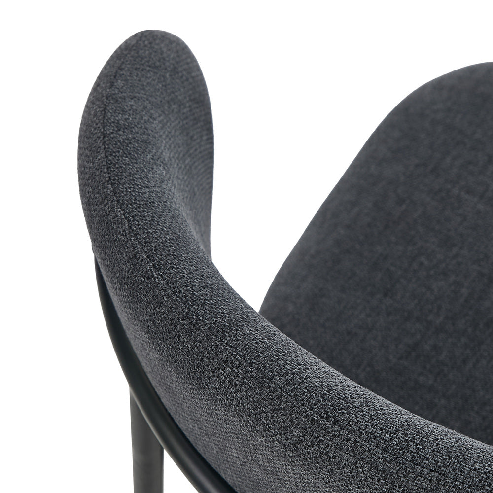 Grey Dining Chair Set of 4,6,8 with Linen Fabric and Contoured Foam Seat