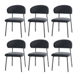 Grey Dining Chair Set of 4,6,8 with Linen Fabric and Contoured Foam Seat