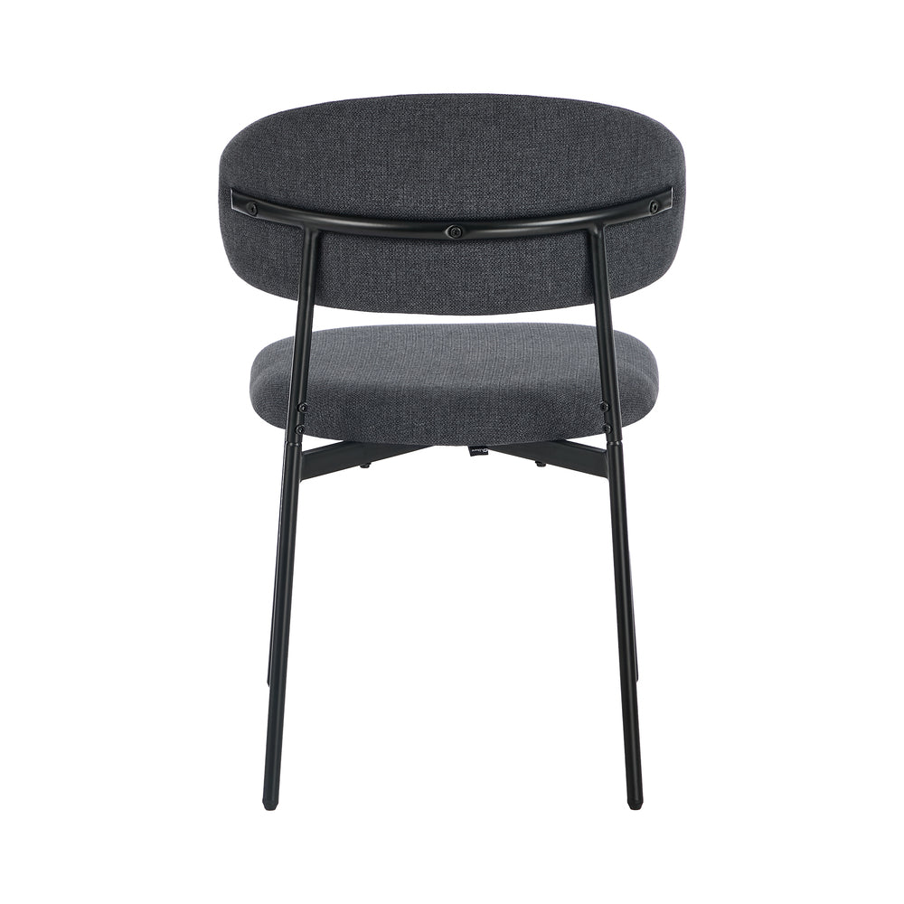 Grey Dining Chair Set of 4,6,8 with Linen Fabric and Contoured Foam Seat