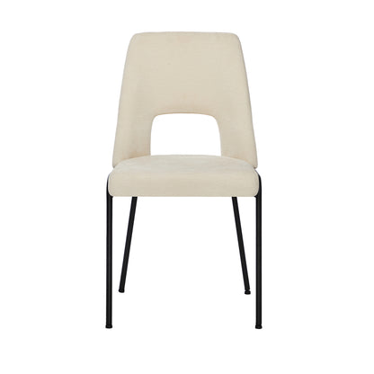 2x Dining Chairs Chenille Fabric Upholstered Kitchen Side Chairs Beige Green & Grey