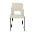 4x Dining Chairs Chenille Fabric Kitchen Side Chair Beige/Green/Grey