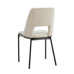 4x Dining Chairs Chenille Fabric Kitchen Side Chair Beige/Green/Grey
