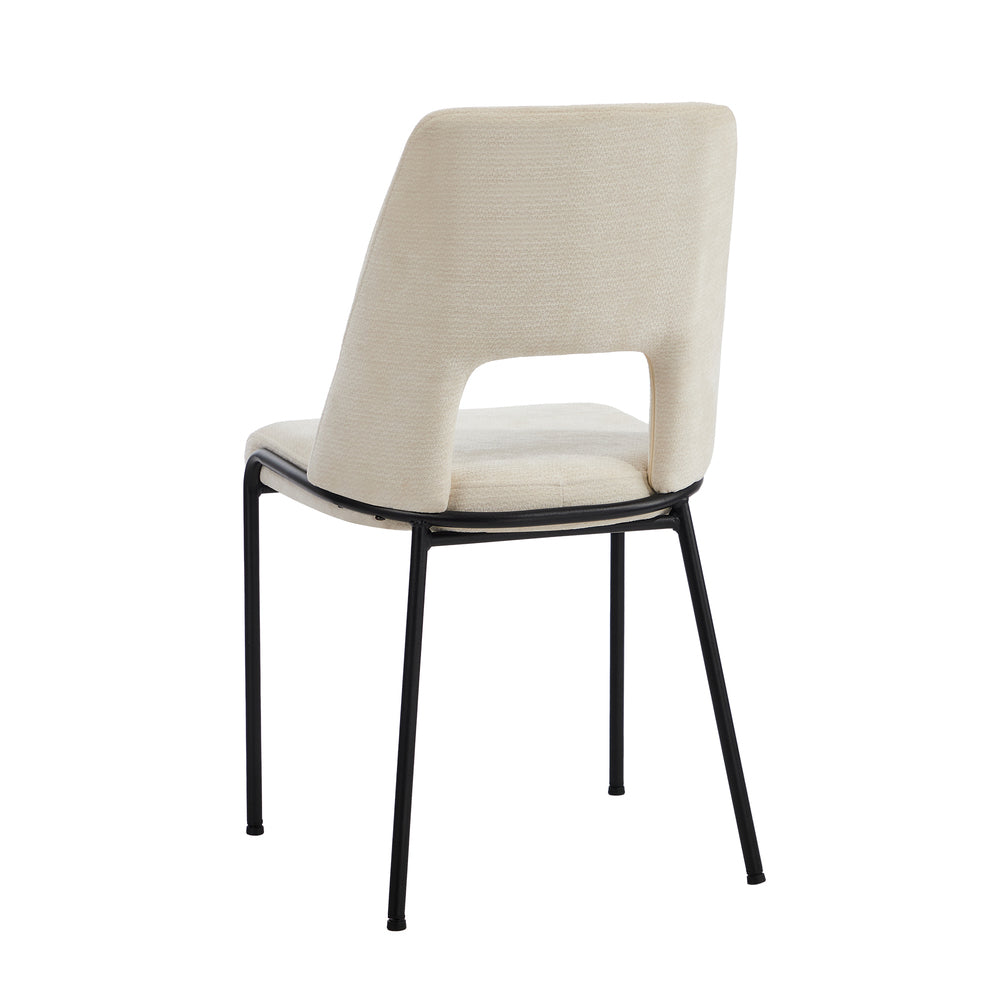 8x Dining Chairs Chenille Fabric Upholstered Kitchen Side Chairs Beige Green & Grey