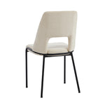 8x Dining Chairs Chenille Fabric Upholstered Kitchen Side Chairs Beige Green & Grey