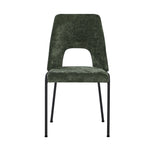 8x Dining Chairs Chenille Fabric Upholstered Kitchen Side Chairs Beige Green & Grey