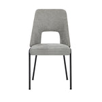 6x Dining Chairs Chenille Fabric Upholstered Kitchen Side Chairs Beige Green & Grey