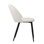 2PCS Dining Chairs Sherpa White