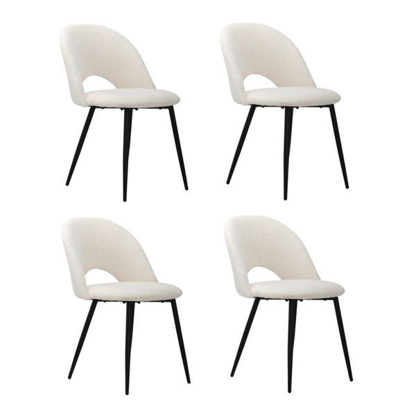  4Pcs/6Pcs Dining Chairs Accent Chair Armchair Sherpa White