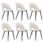 4Pcs/6Pcs Dining Chairs Accent Chair Armchair Sherpa White