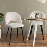 4Pcs/6Pcs Dining Chairs Accent Chair Armchair Sherpa White