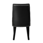 2PCs PU Leather Dining Chair Kitchen Padded Seat Design Black