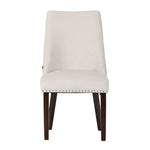 2PCs Velvet Dining Chair Kitchen Padded Seat Design Beige