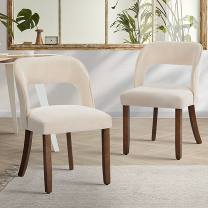 Dining Chair Beige Chenille 50x53x80cm