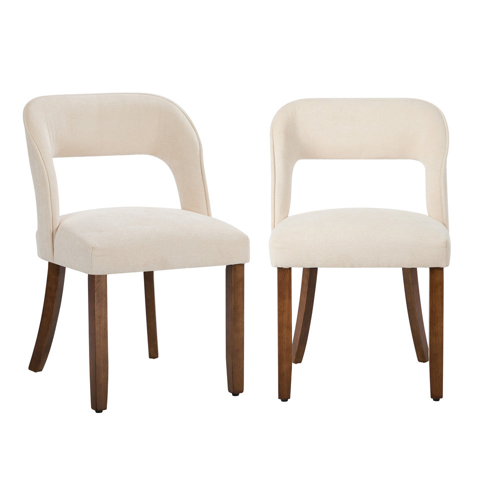 Dining Chair Beige Chenille 50x53x80cm