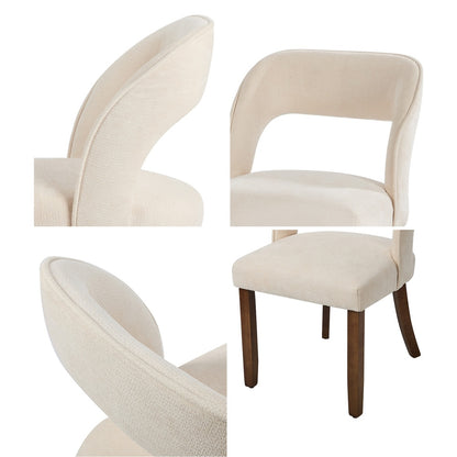 Dining Chair Beige Chenille 50x53x80cm