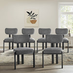 Dining Chair Set of 4,6,8 Grey Linen Fabric with Padded Foam Seat