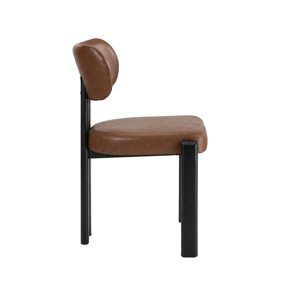 Faux Leather Dining Chairs Padded Set of 2 | HomeAndLiving
