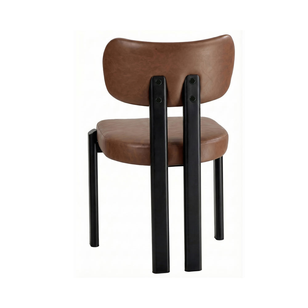 Faux Leather Dining Chairs Padded Set of 2 | HomeAndLiving
