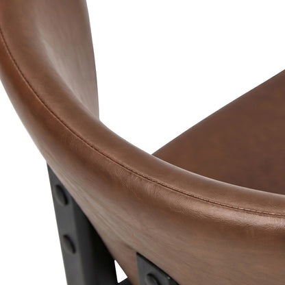 Faux Leather Dining Chairs Padded Set of 2 | HomeAndLiving