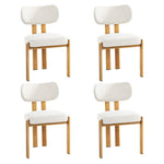 Dining Chair Set of 4,6,8 Beige Linen Fabric with Padded Foam Seat