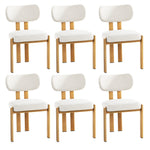 Dining Chair Set of 4,6,8 Beige Linen Fabric with Padded Foam Seat