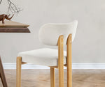 Dining Chair Set of 4,6,8 Beige Linen Fabric with Padded Foam Seat