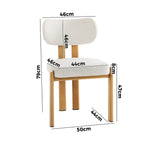 Dining Chair Set of 4,6,8 Beige Linen Fabric with Padded Foam Seat