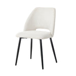 Dining Chair Set of 4,6,8 Beige Linen Fabric with Wraparound Padded Seat